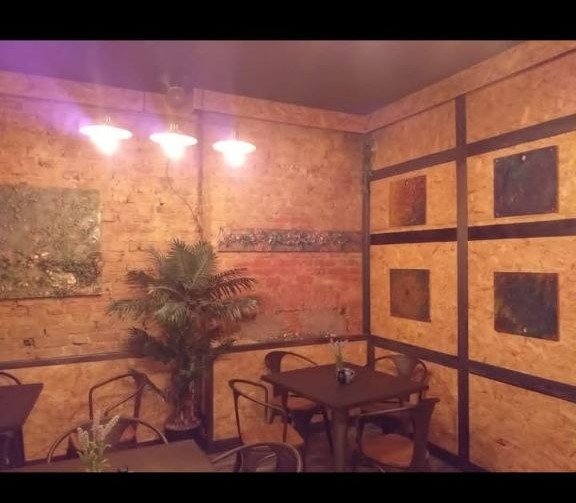 Rustic café interior design